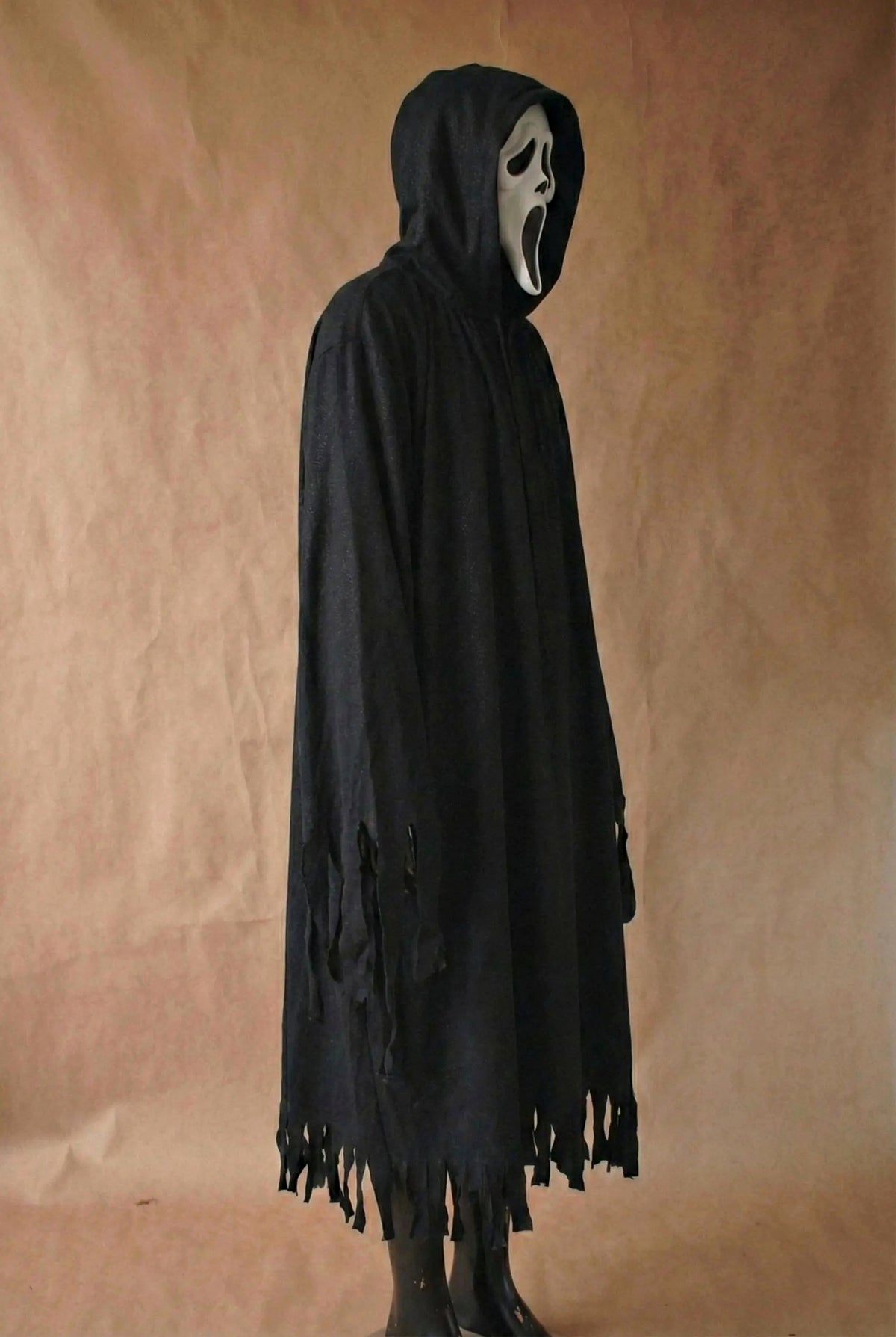 Black Shimmer Ghostface Robe, Slasher Costume Cloak