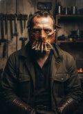 Leather Monster Fang Mask, Post Apocalyptic Jaw Piece