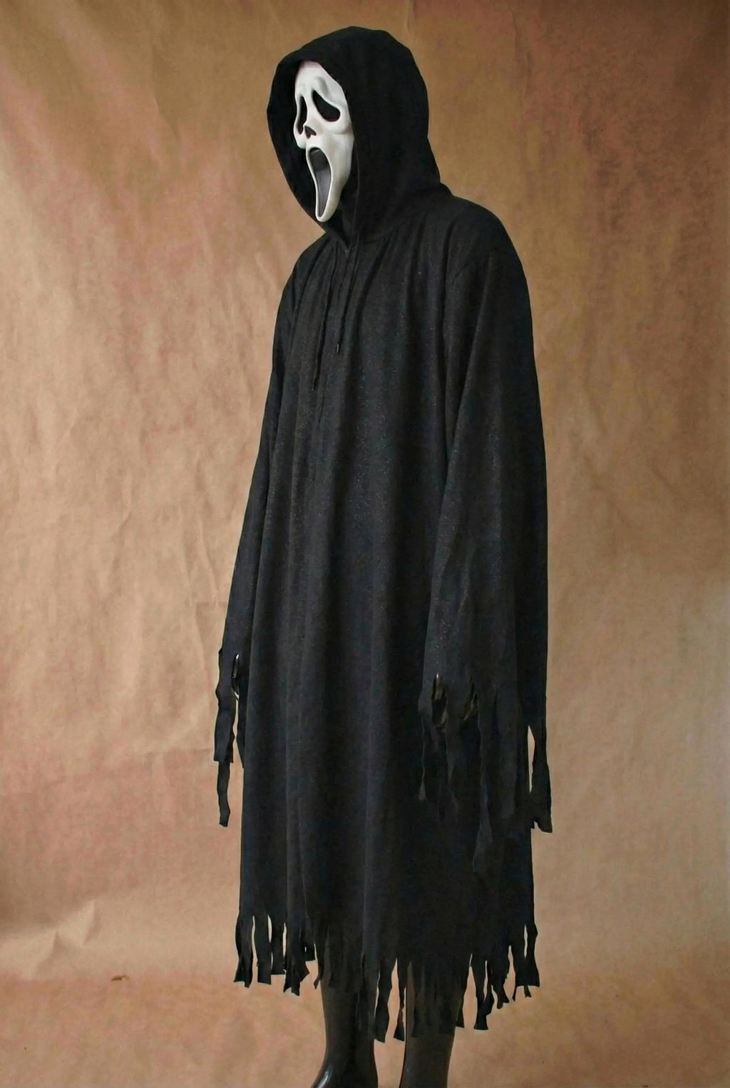 Black Shimmer Ghostface Robe, Slasher Costume Cloak