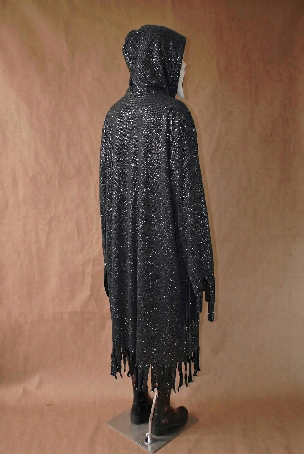 Black Shimmer Ghostface Robe, Slasher Costume Cloak