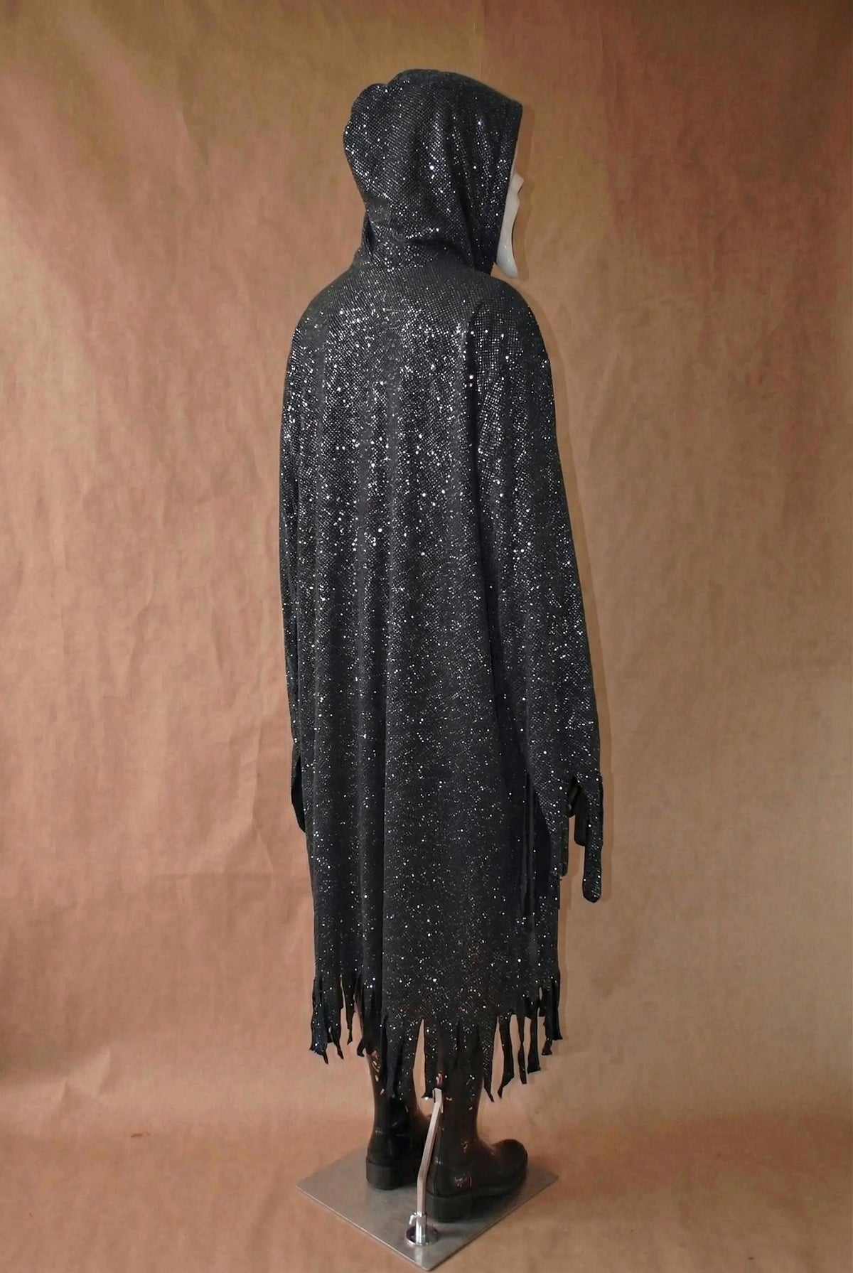 Black Shimmer Ghostface Robe, Slasher Costume Cloak