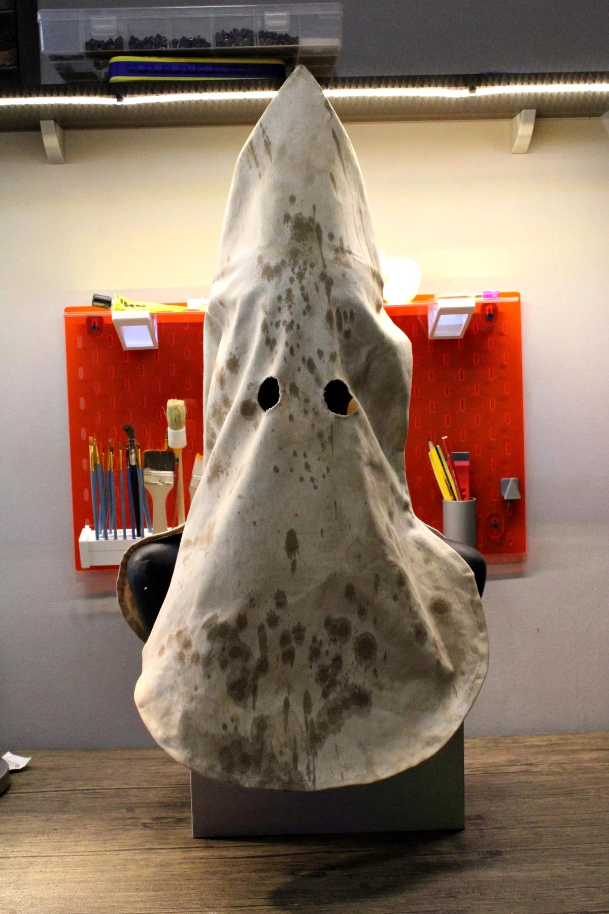 Handmade White Capirote Hood, Authentic Spanish Nazareno Tradition