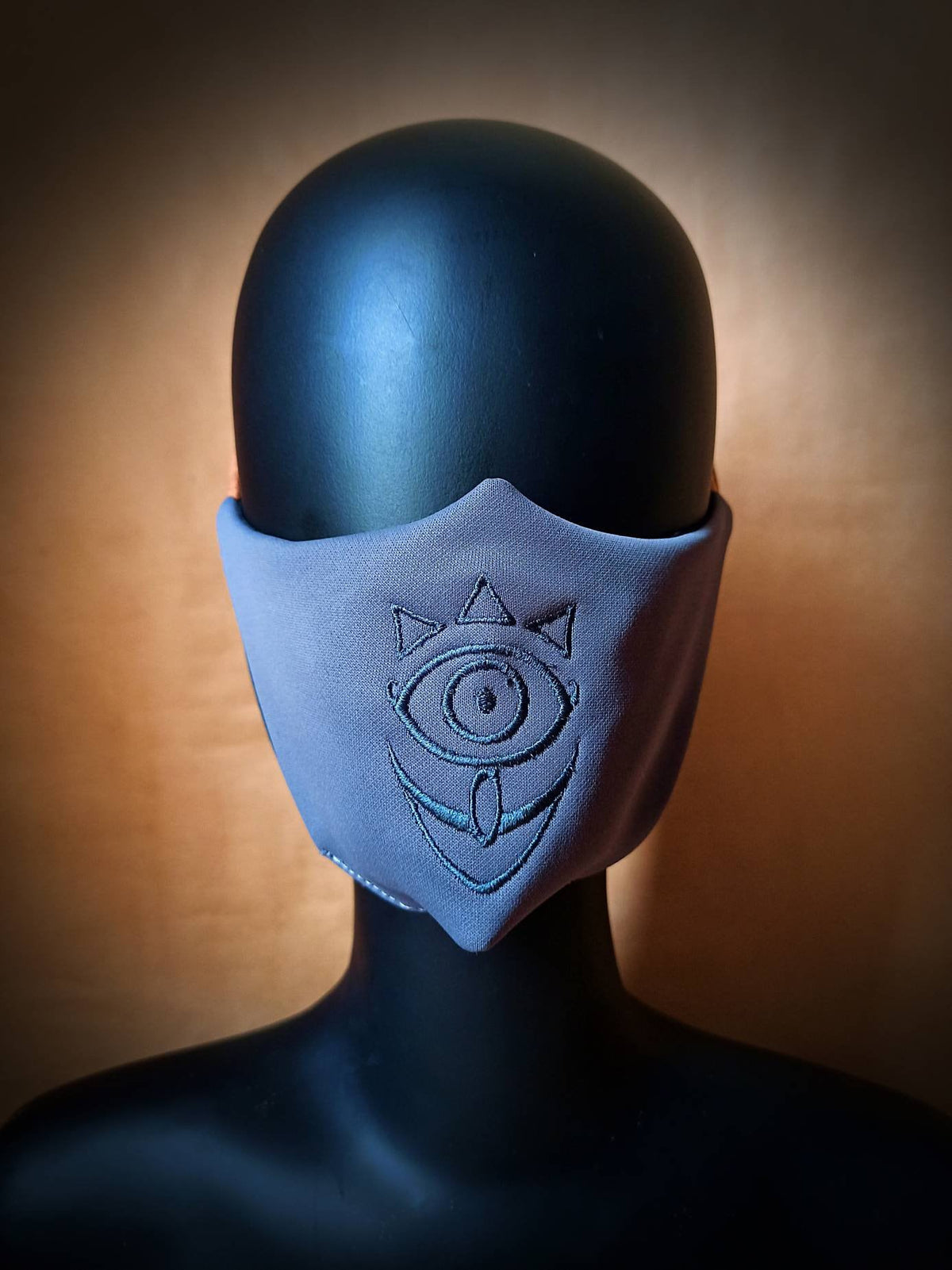 Sheikah Eye Embroidered Face Mask, Gamer Cosplay Facemask