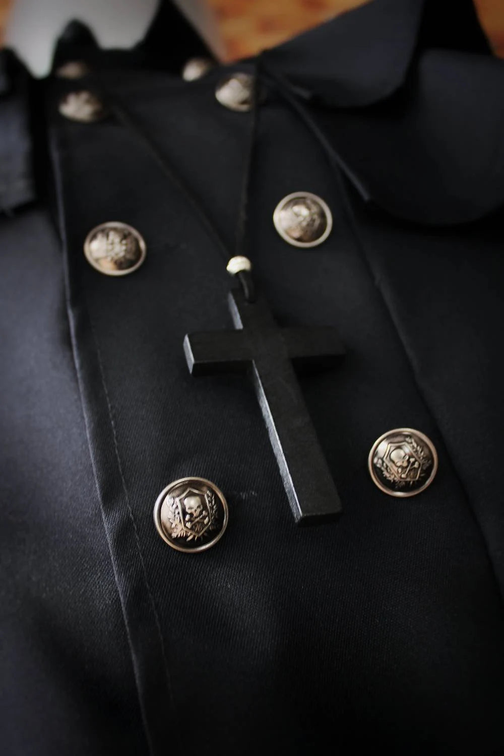 Pestarzt-Kostüm, schwarzer Trenchcoat, Halloween-Cosplay