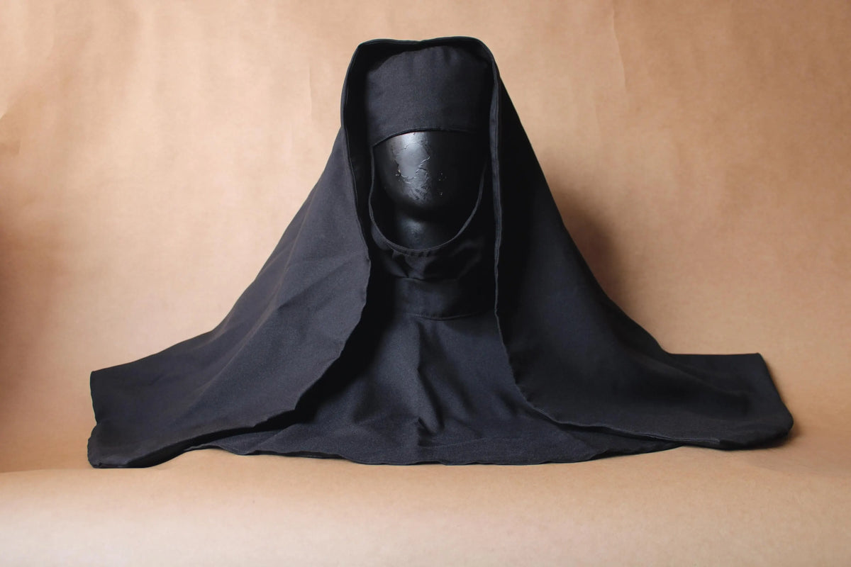 Coverage Black Veil & Wimple Set Full outfit not included Top only
