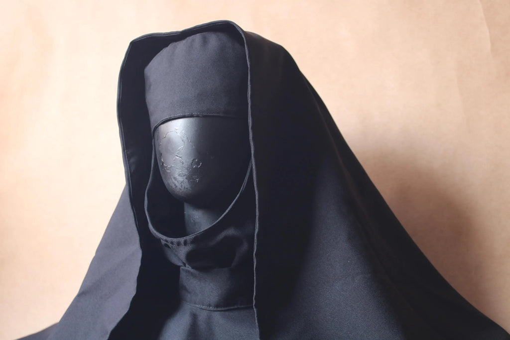 Coverage Black Veil & Wimple Set Full outfit not included Top only