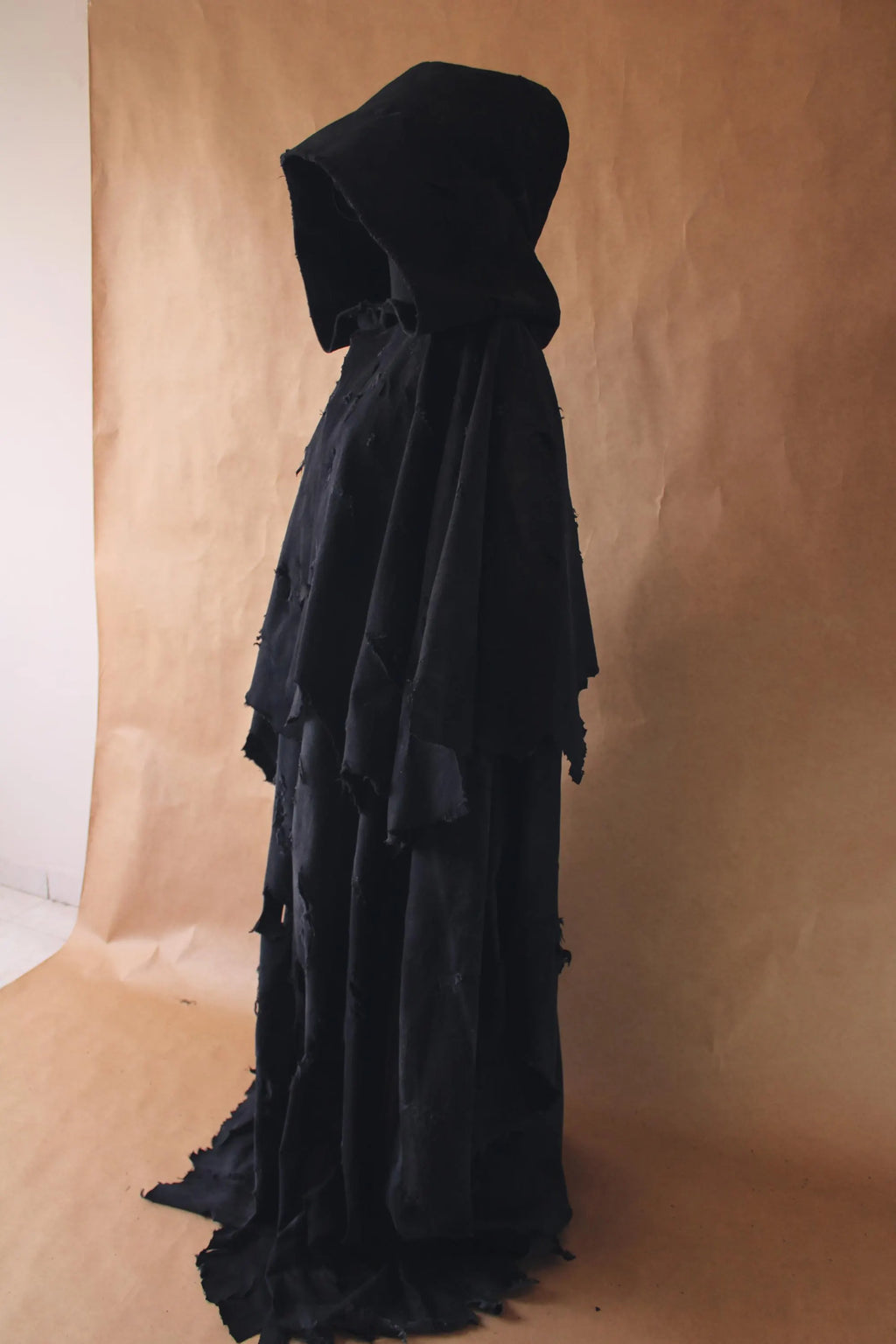 Grim Reaper Robe Distressed Black Cloak