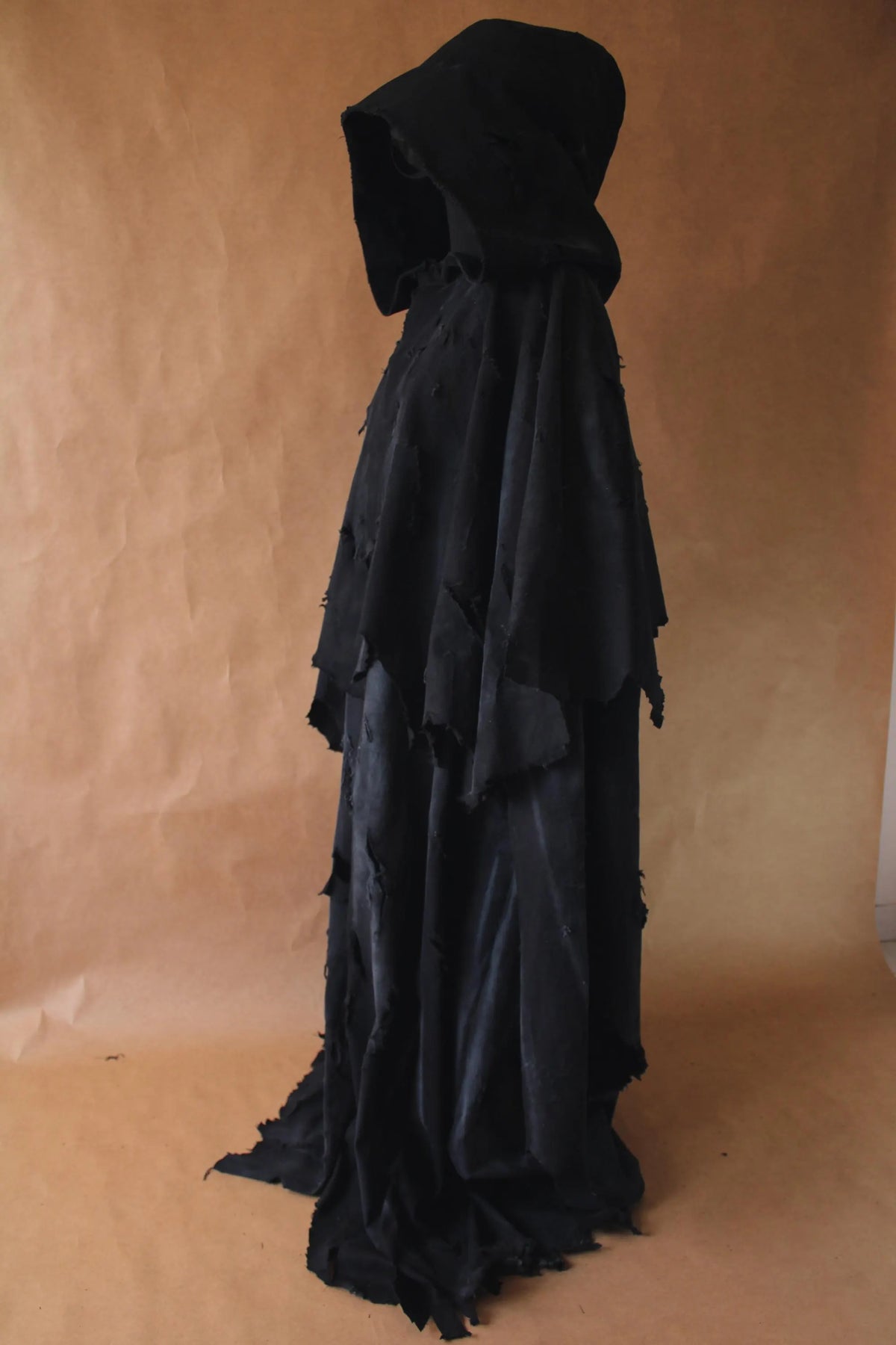 Grim Reaper Robe Distressed Black Cloak