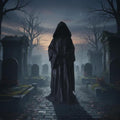 Grim Reaper Robe Distressed Black Cloak