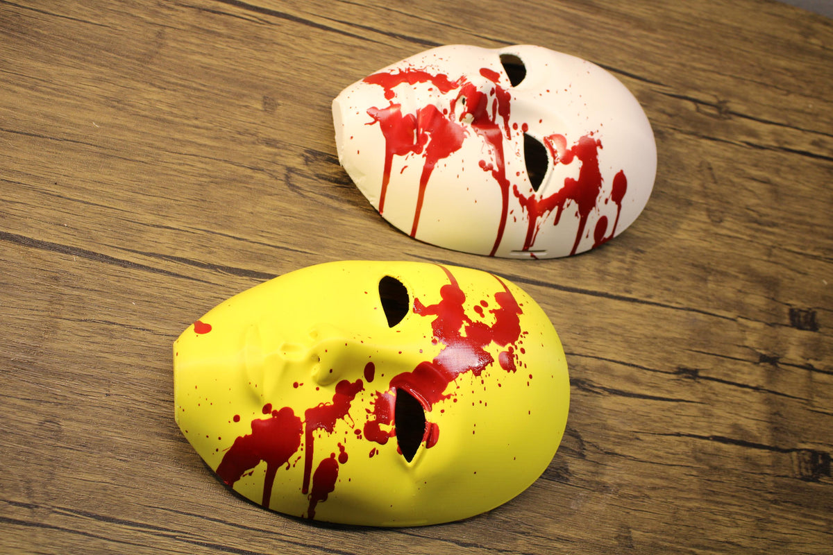 Backrooms Inspired Mask Creepy Bloody Yellow Mask