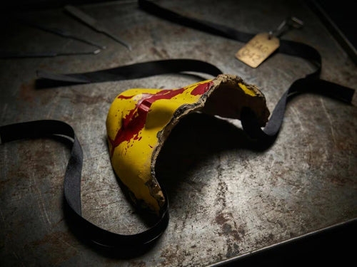 Backrooms Inspired Mask Creepy Bloody Yellow Mask