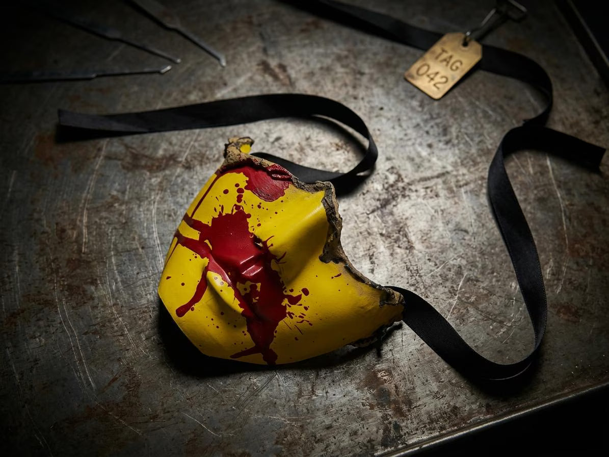 Backrooms Inspired Mask Creepy Bloody Yellow Mask