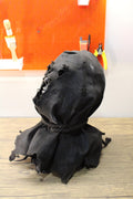 Sackleinen-Maske, körnige Textur, Horror-Kapuze, Used-Look-Jute
