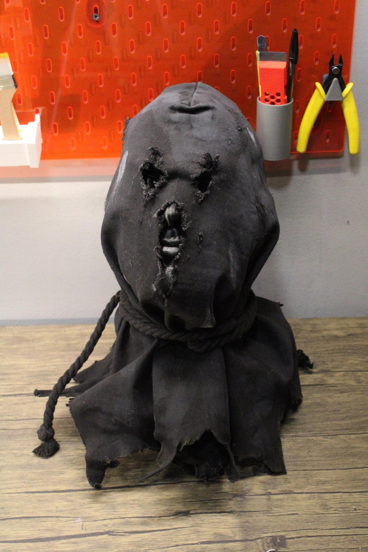Fuel Sack Mask Gritty Texture Horror Hood Distressed Burlap