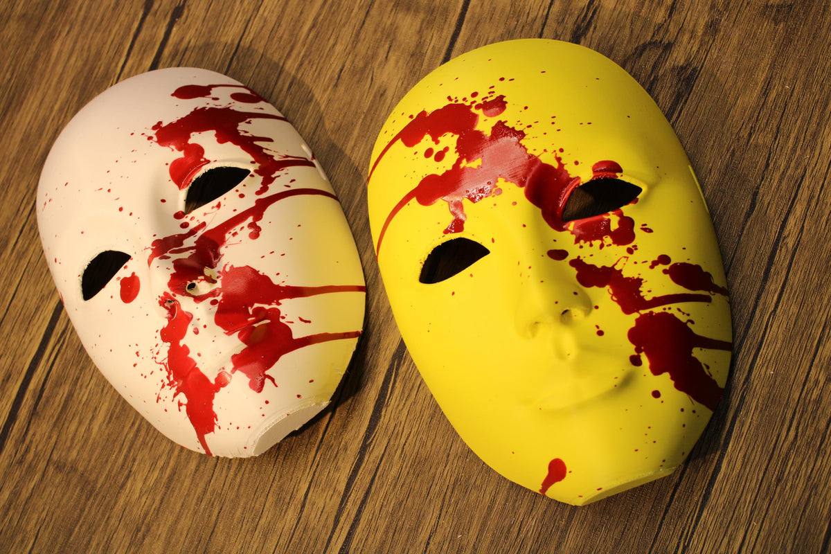 Backrooms Inspired Mask Creepy Bloody white Mask